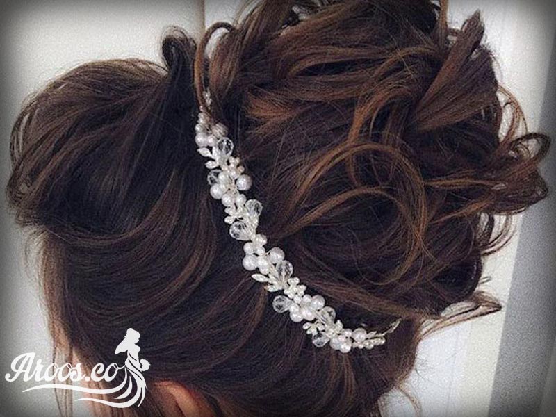 مدل موی عروس با تاج و تور