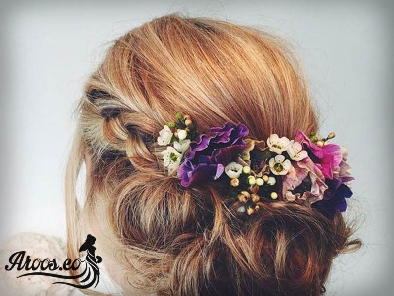 تاج عروس مارک لازورد مدل گل