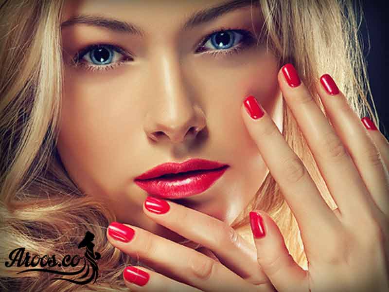 طراحی ناخن ست قرمز
