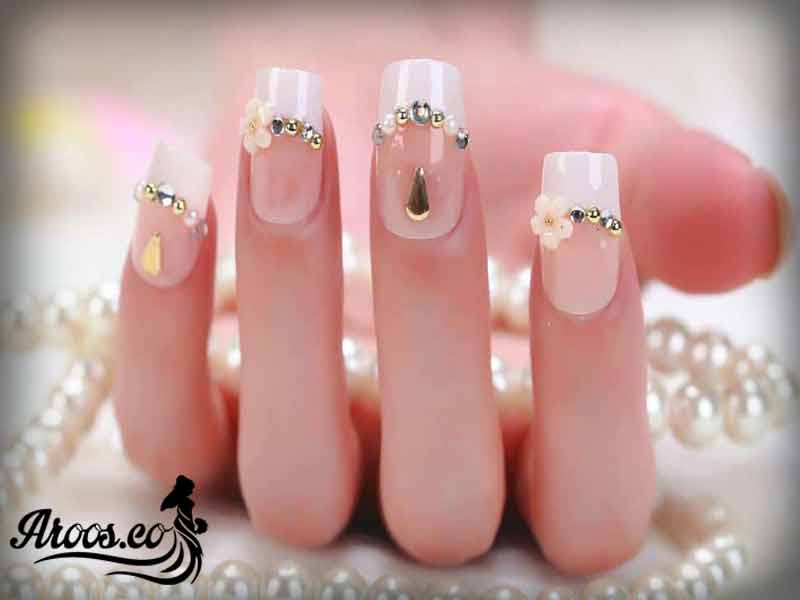 طراحی ناخن عروس 97 با پوست روشن