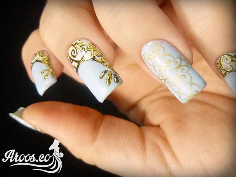 مدل دیزاین ناخن برای عروس