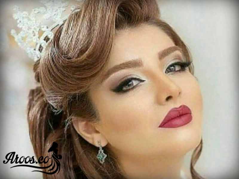 ارایش عروس با موی شرابی ارایش عروس با موی شرابی